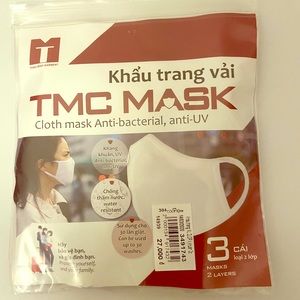 $9 for 3 Antibacterial, antiUV mask. 100% Cotton.